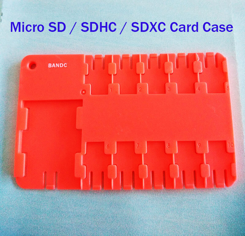 2 Pcs. قدم SD/SDHC/SDXC بطاقة حالة ID بطاقة تخزين الهاتف بطاقة الذاكرة طقم أغطية مستقلة بطاقة مع مقبض باب جانبي بفتحة رئيسية 10 pcs