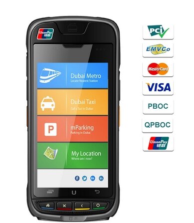 Scanner de codes-barres emv, lecteur de cartes NFC IC, lecteur de cartes intelligentes, terminal de point de vente portable android