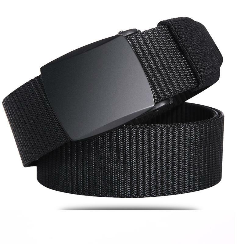 2022 New Canvas Men's Belt Fashion Black Nylon Outdoor Metal Automatic Buckle Casual All-match Luxury Belt Male Wholesale