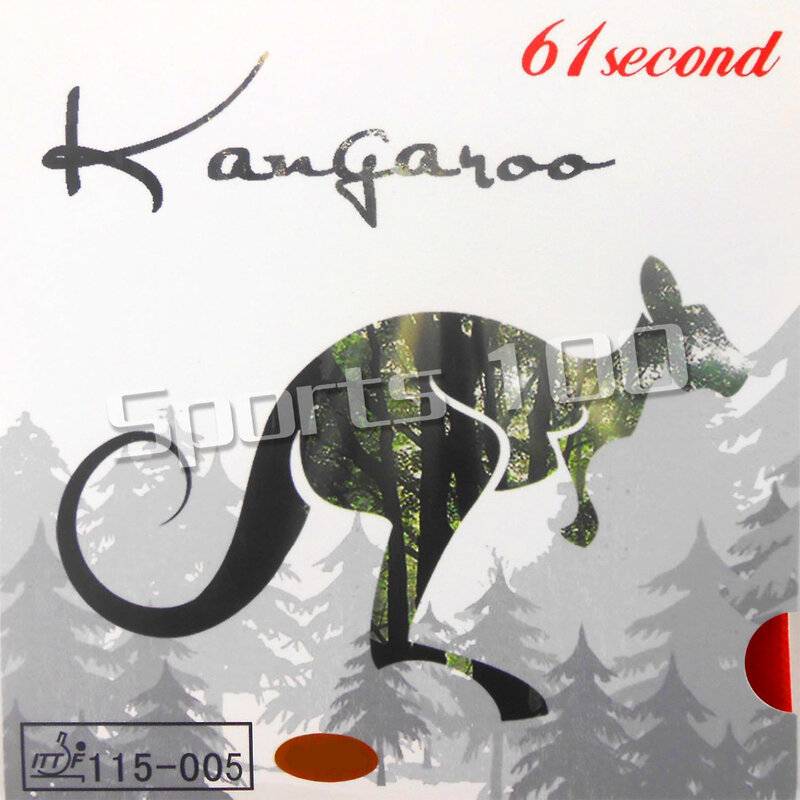 Tennis de Table kangourou, caoutchouc avec éponge blanche, 61 secondes