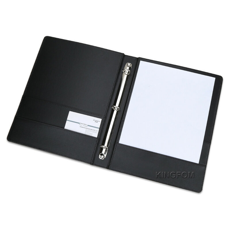 A4 PU Leather File Folder, 4 Cores, 3 Ring Binders, Travel Portable Blotter, Business Office Supplies, Organizador para Documentos