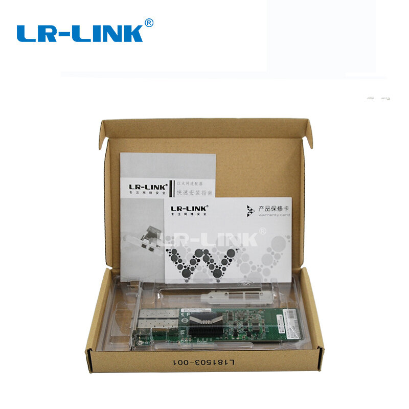 LR-LINK 9702ef-2sfp porta dupla gigabit ethernet placa de rede óptica pci-express lan cartão intel 82576 e1g42ef compatível