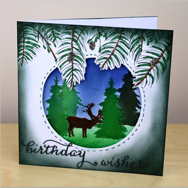 Birthday Wishes Embossing Cutting Dies Handicraft DIY Scrapbooking Template Photo Card Album Making Stencil Decoration