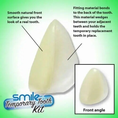 Facettes dentaires pour les dents, fausse polaire, kit de fixation temporaire, document naturel