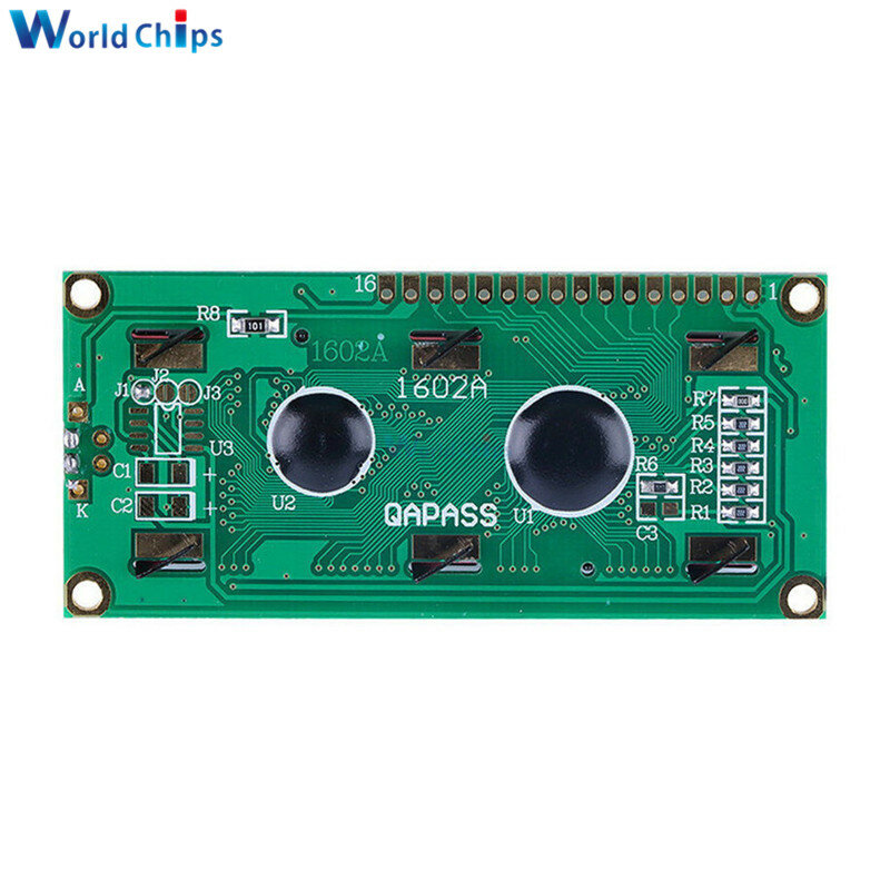 وحدة شاشة LCD باللونين الأخضر والأزرق ، وحدة LCD1602 1602 ، 16 × 2 حرف ، PCF8574T ، PCF8574 ، واجهة IIC I2C 5V لاردوينو