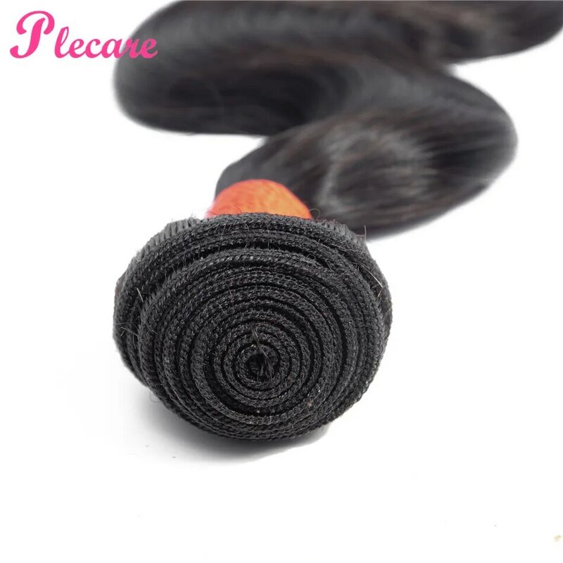 Plecare Brazilian Body Wave 100% Human Hair Bundles 1 Bundles Non-Remy Hair Weaves Natural Color 8"-26" Inches Hair Extensions