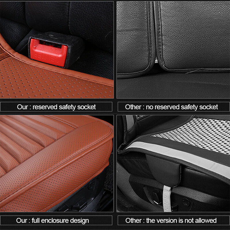 Universal Leather Car Seat Covers, Automóveis Interior Mats, Auto Seat-Cover, protetor de almofada, almofadas de cadeira, acessórios