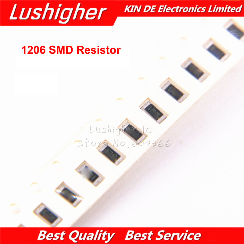 100 Buah 1206 Resistor SMD 5% 6.04 402 5.1 0.082 Ohm 6.04R 402R 5.1R 0.082R