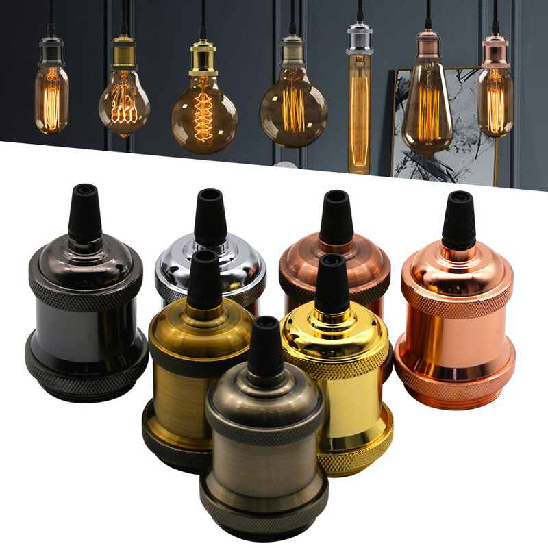 Lampes suspendues modernes en aluminium, support de lampe, lumières LED, 110V, 220V, In347, vintage, rétro, ampoule Edison, décor, lampe de face