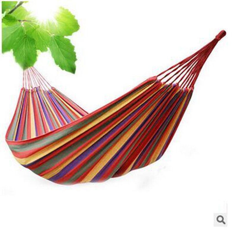 High Quality Portable Outdoor Garden Hammock Hang BED Travel Camping Swing Canvas Stripe