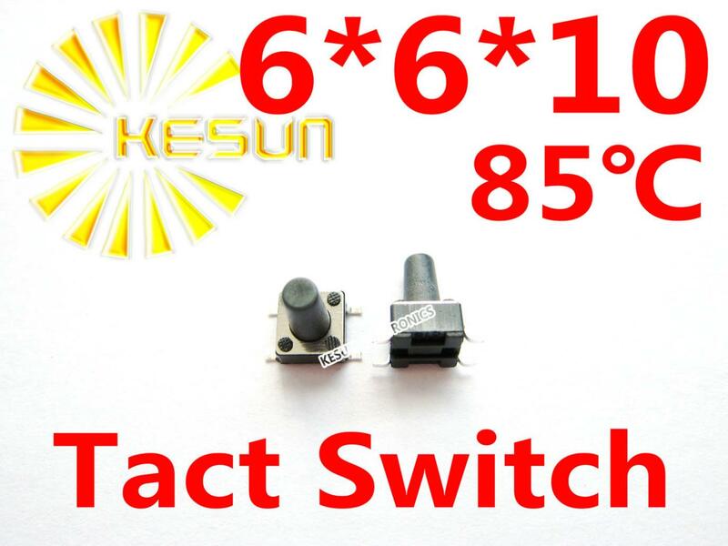 1000 STKS 6X6X10 SMD Tactile Tact Mini Drukknop Micro Schakelaar Momentary