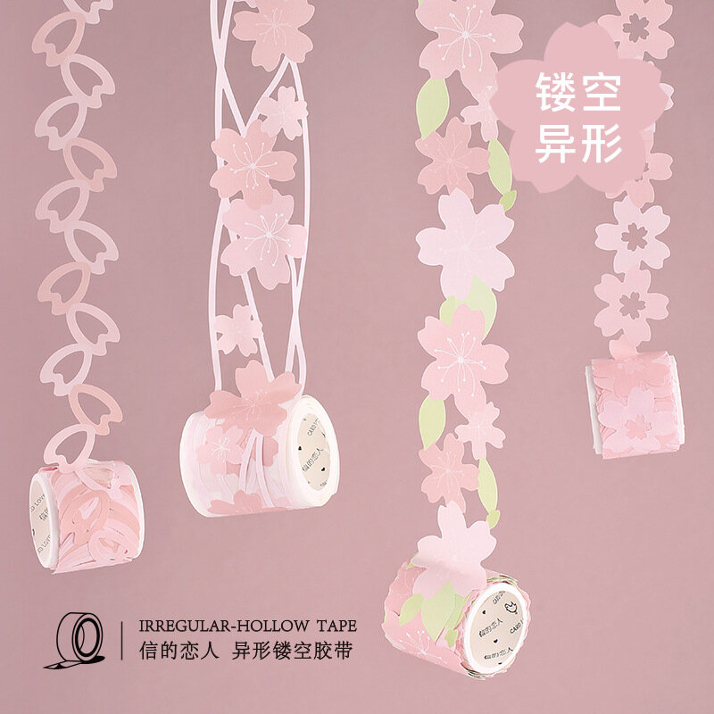 Primavera Sakura Washi cinta adhesiva de papel establece pegatinas de viñetas para diario