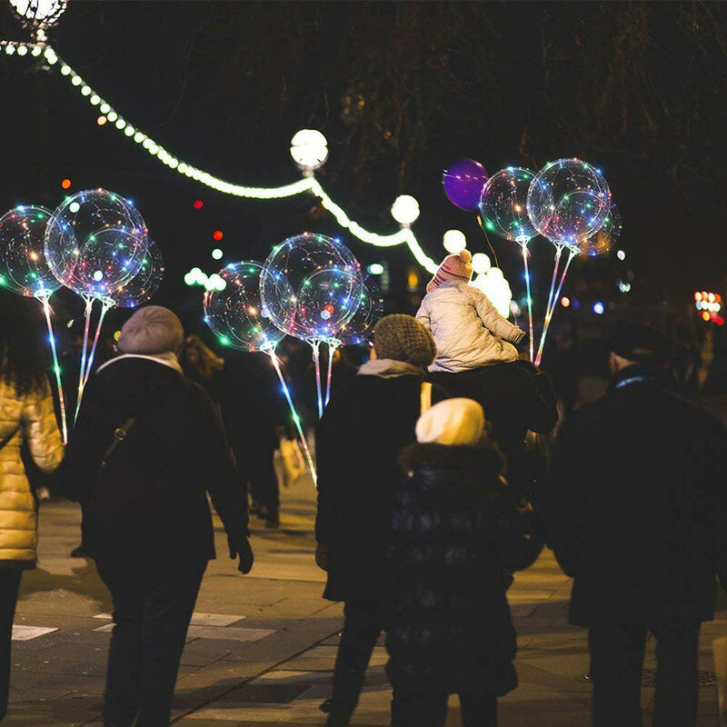 Reusable Luminous Led Balloon Transparent Round Bubble Decoration Party Wedding  L0308