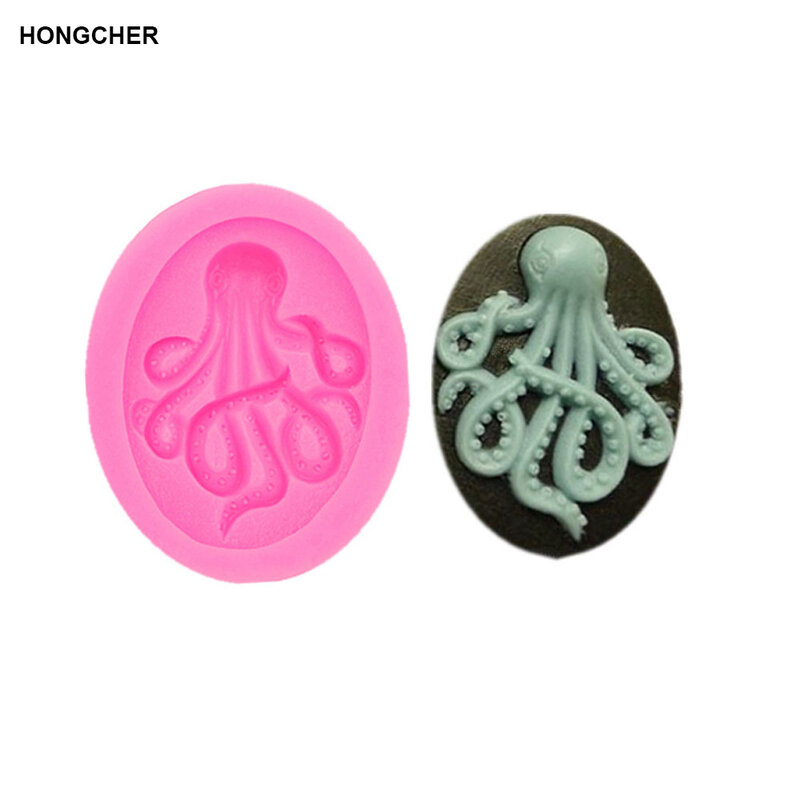 New Marine series octopus fondant cake silicone mold, chocolate mold, clay mold, kitchen baking gadget, biscuit mousse mold.