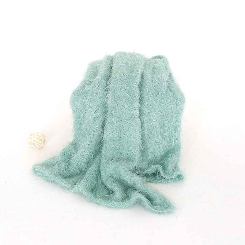 Vintage Baby Stretch Fuzzy KnittWrap Newborn Photography Props Fluffy Soft Swaddle Backdround Fillers Blanket Studio Accessories