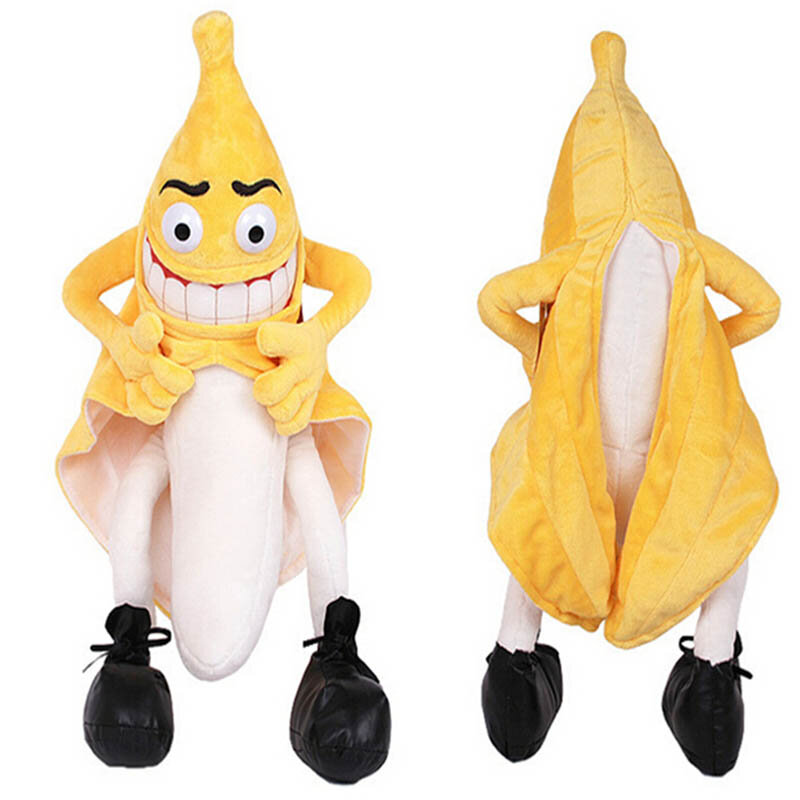 1Pcs 36Cm 55Cm Nieuwe Evil Banana Man Funny Novelty Gevulde Pluche Speelgoed Fruit Leuke Soft Gevulde Doll bruiloft Valentijn Dag Kinderen Gift