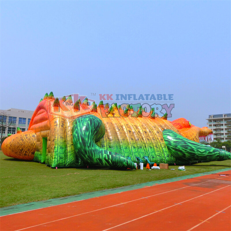 Tenda inflável personalizada, tenda de crocodilo inflável gigante, tenda insuflável de fábrica kk, tenda insuflável grande para exterior
