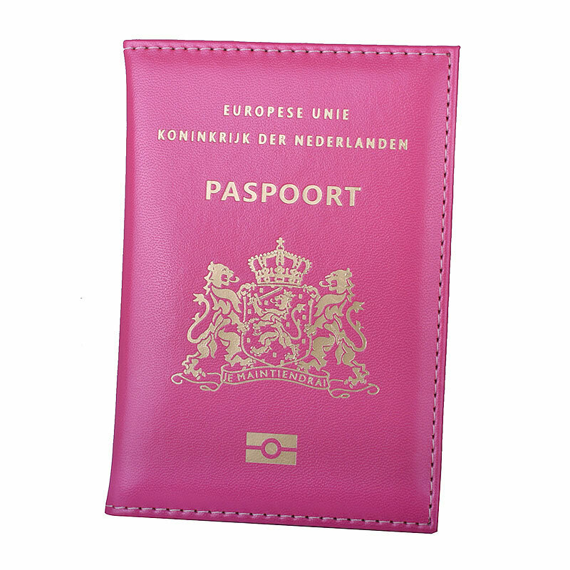 Juste de passeport en cuir pour hommes et femmes, porte-passeport néerlandais, étui d'identification hollandaise, portefeuille de voyage, marque de luxe