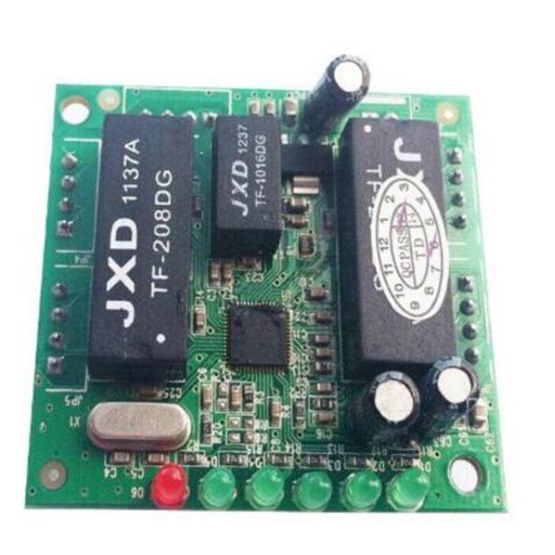 Placa de circuito de interruptor ethernet, placa PCBA de 5 puertos, interruptor rápido directo de fábrica, OEM, 10/100mbps