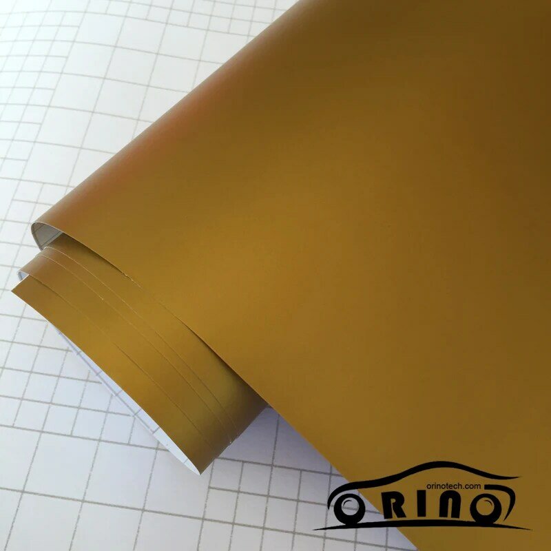 Matowy PVC Vinyl Wrap matowy złoty naklejka dekoracyjny automatyczny wkład do aparatu do samochodów ciężarowych motocykl klawiatura laptopa skuter owijania