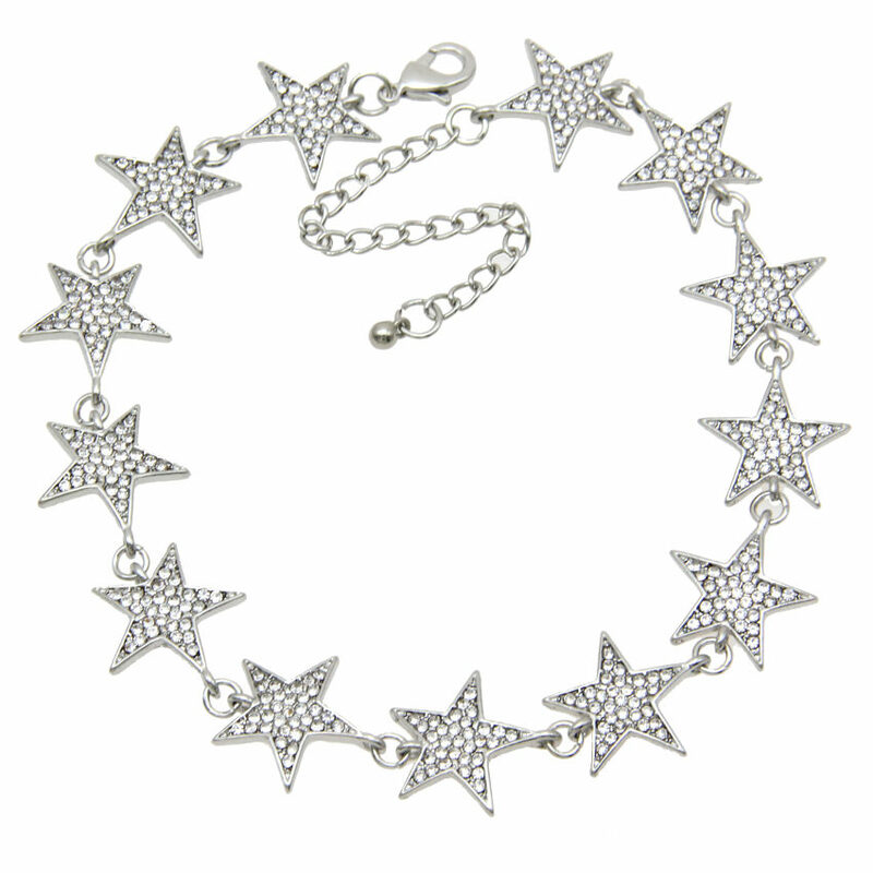 UKEN Rhinestone gwiazda Collar Chokers naszyjnik oświadczenie biżuteria luksusowe Maxi naszyjniki dla kobiet momenty Bijoux Femme N4183