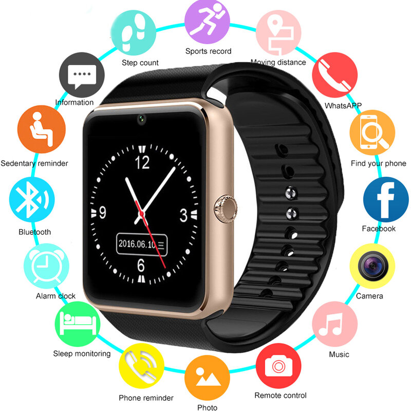 Смарт-часы GT08 детей Для мужчин Для женщин детские часы телефон sim-карты Камера-часы Bluetooth умные часы gt 08 подключение к Android IOS PK Q18