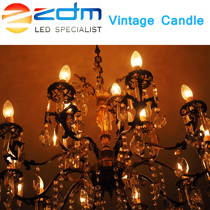 Żarówka Led E14 żarówka LED świeca żyrandol 220V E27 żarówka Led W stylu Vintage żarówka wymienić 20W 30W 40W żarówki