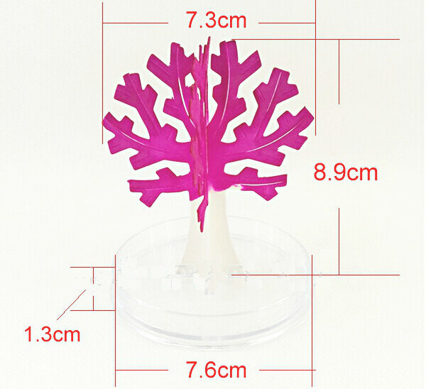 Árbol mágico de cultivo para niños, Juguetes Educativos de flores de cerezo de escritorio, árbol místico de papel Sakura de cristal, Japón, 9Hx8Wcm, 2 unids/lote
