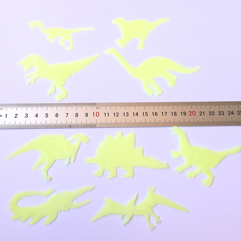 9 pezzi Glow In The Dark dinosauri giocattoli adesivi soffitto decalcomania Baby Kid Room