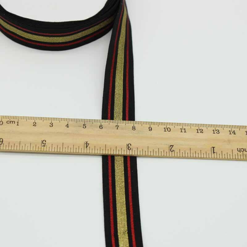 20mm gold glitter Elastic ribbon Accessories Diy Sewing Garment Stretchy Tripe Tape  stripe ribbon Wholesale
