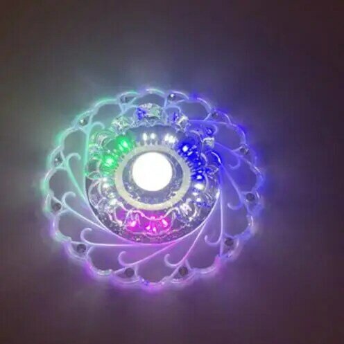 Nuovo Cristallo Moderna del LED Risparmio Energetico Efficiente Soffitto Blu Dispositivo Della Lampada Della Luce del fiore Superiore Lampadario di Moda