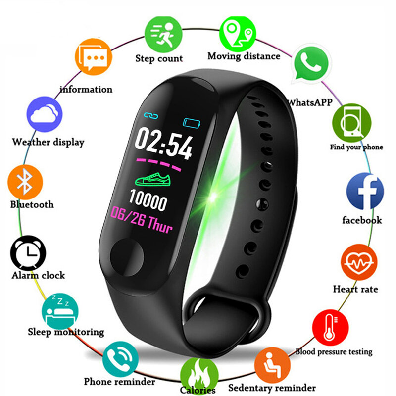 Smart Watch Men Women Bluetooth Waterproof Smart Bracelet Heart Rate Blood Pressure Fitness Tracker Sport Watch for IOS Android