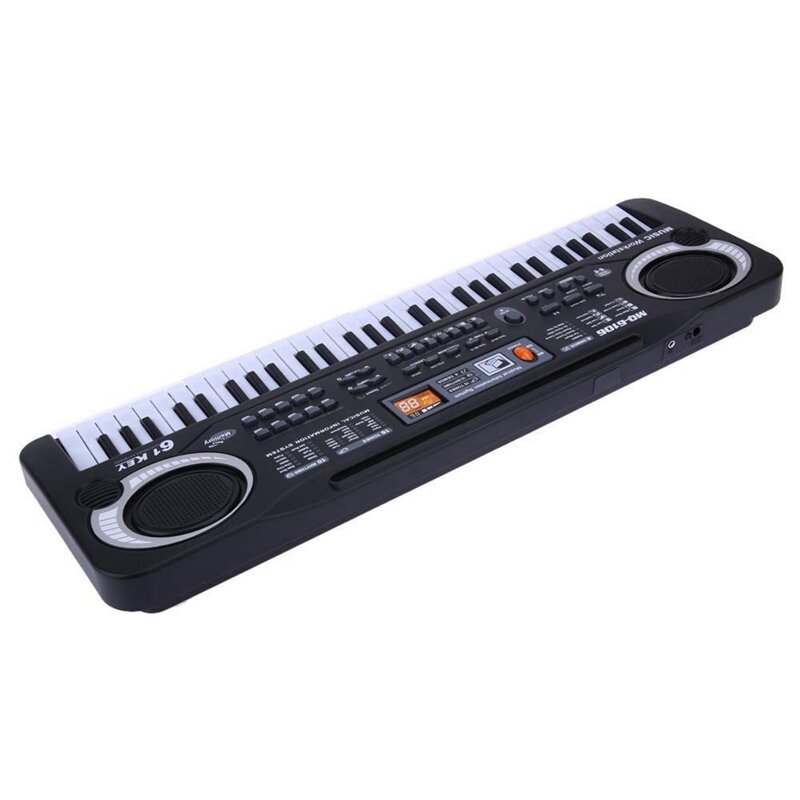 Teclado electrónico de música Digital con 61 teclas, teclado eléctrico, Piano eléctrico, regalo para niños, enchufe europeo