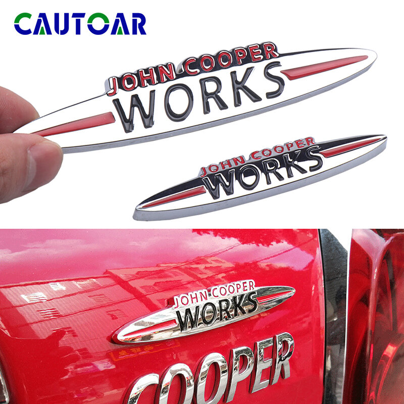 Car styling Tail Rear Side Metal Emblem Stickers Auto Decoration Badge Decal for JCW logo MINI Cooper R50 R52 R53 R55 R56 R57