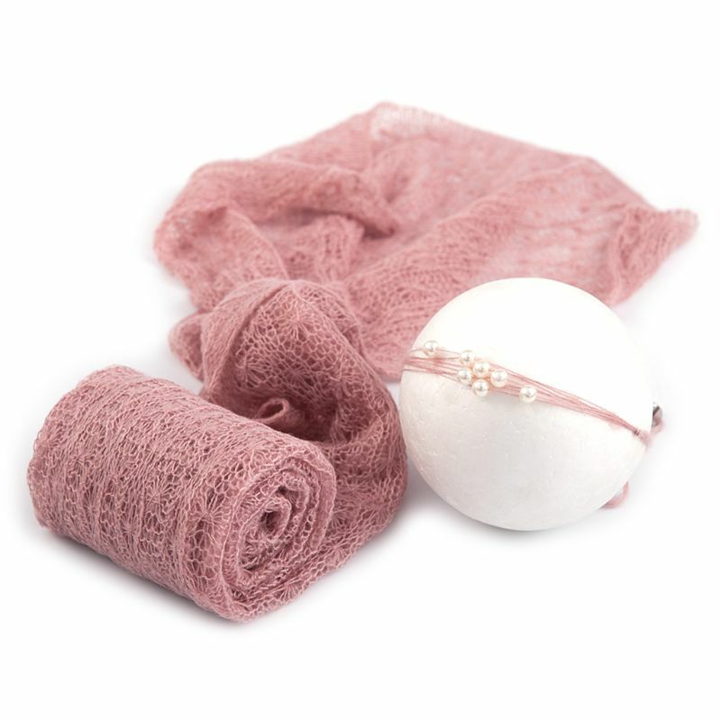 2 pz/set bambino fotografia puntelli coperta avvolge Stretch Knit Wrap foto neonato panno accessori copricapo accessori per capelli