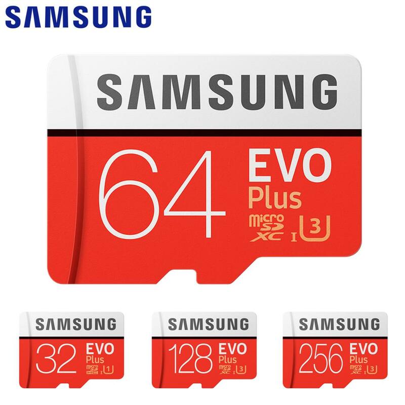 Carte mémoire SAMSUNG EVO Plus + 32G SDHC MicroSD 64 GB 128 GB 256 GB 4 K 100 mo/s SDXC classe 10 Micro SD C10 UHS TF cartes Flash Trans