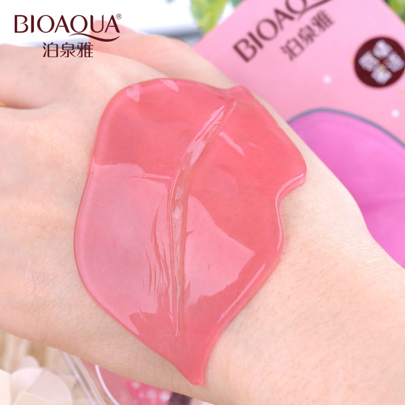 BIOAQUA 10pcs Skin Care Crystal Collagen Lip Mask Moisture Essence Lip Care Pads Anti Ageing Wrinkle Patch Pad Gel For Makeup