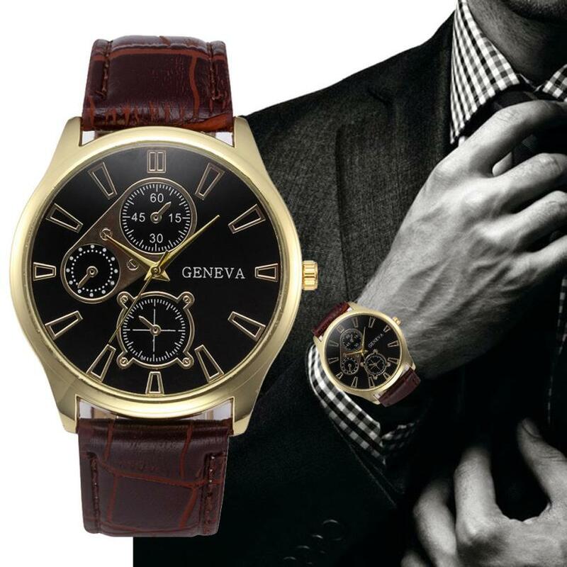 Discount! Brand Luxury Fashion Retro Design Leather Band Analog Alloy Quartz Business Wrist Watch Erkek Kol Saati Men Watch
