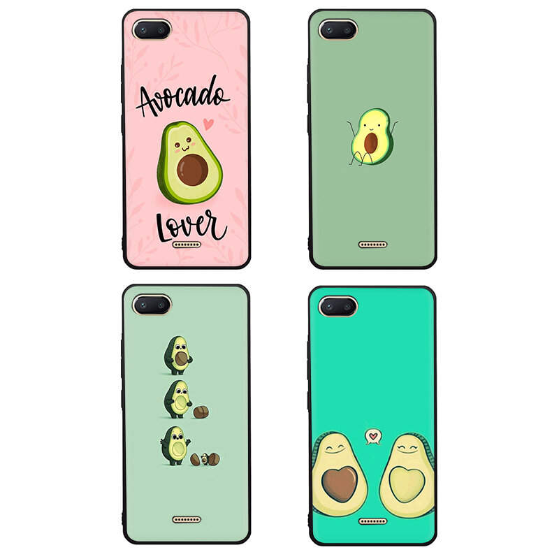lovely fruit avocado Cute Soft Phone case for Redmi 4A 4X 5 6 A Plus Pro 7 GO Note 4 4X 5 6 7 8 Pro 7A K20 pro