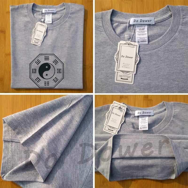 New 2018 Fashion Summer Brand T Shirt Men Chinese Tai Chi Ink Ying Yang Printed Cotton T-shirts Short Sleeve O-Neck Tops Tees