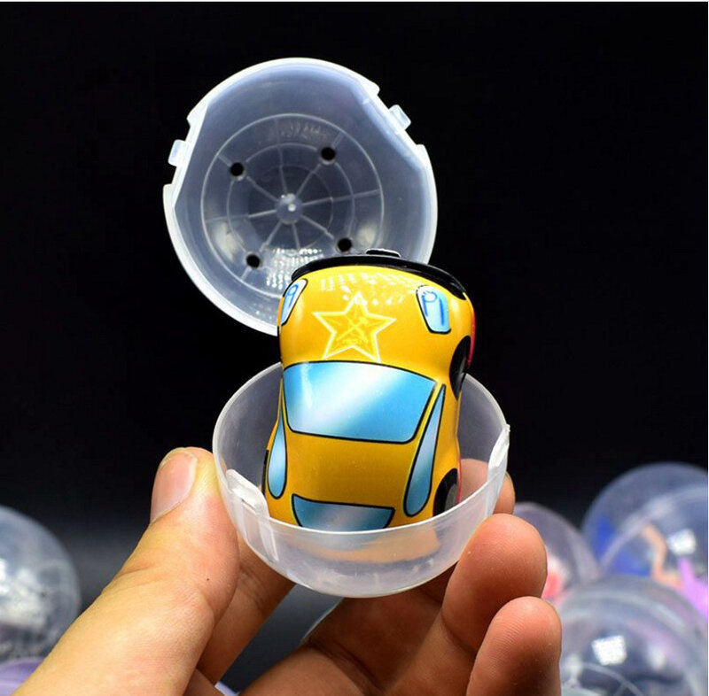 투명 플라스틱 샴 캡슐 장난감 공, 자판기용 램덤 믹스, 다양한 장난감, 팩 당 10 개, 47mm * 55mm