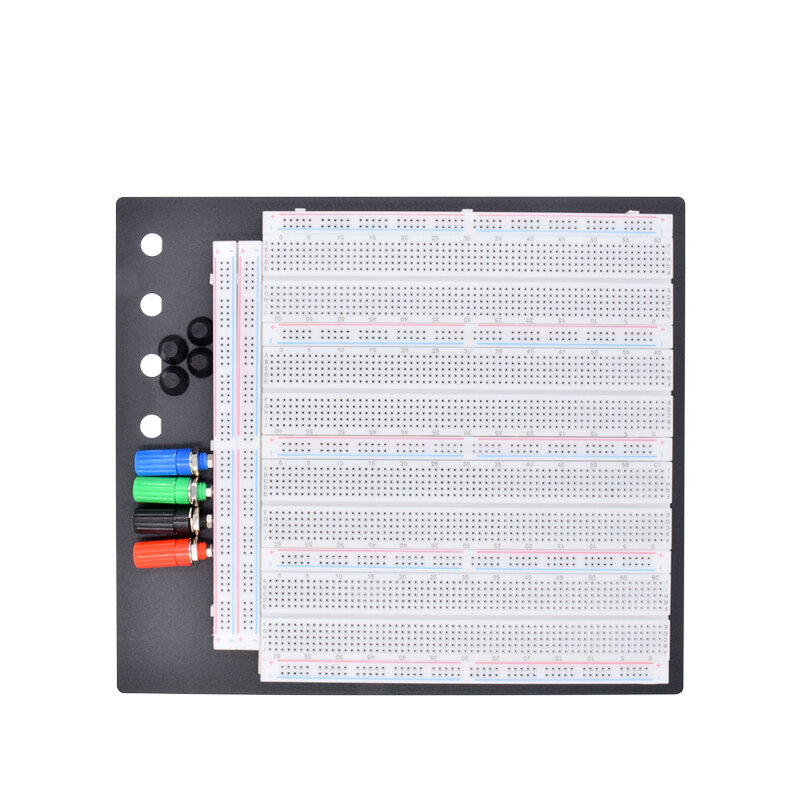 Placa de pruebas de circuito sin soldadura, ZY-208, 3220 puntos de conexión, reutilizable, cuatro placas compuestas