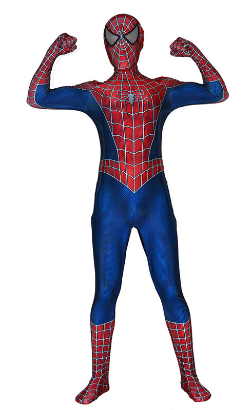 Raimi Spiderman kostium Lycra elastan 3D drukuj Halloween Spiderman Cosplay body kostium superbohatera Zentai garnitur
