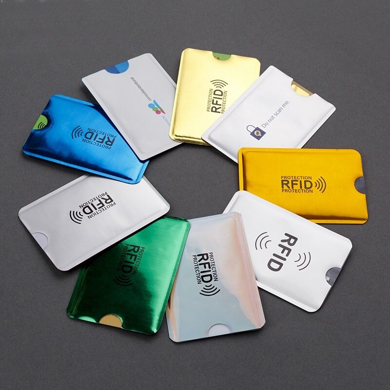 5PC Anti Rfid บัตรเครดิตธนาคาร Id Card ผู้ถือปกคลุมกระเป๋า Identity Protector แบบพกพาธุรกิจการ์ดการ์ดผู้ถือ