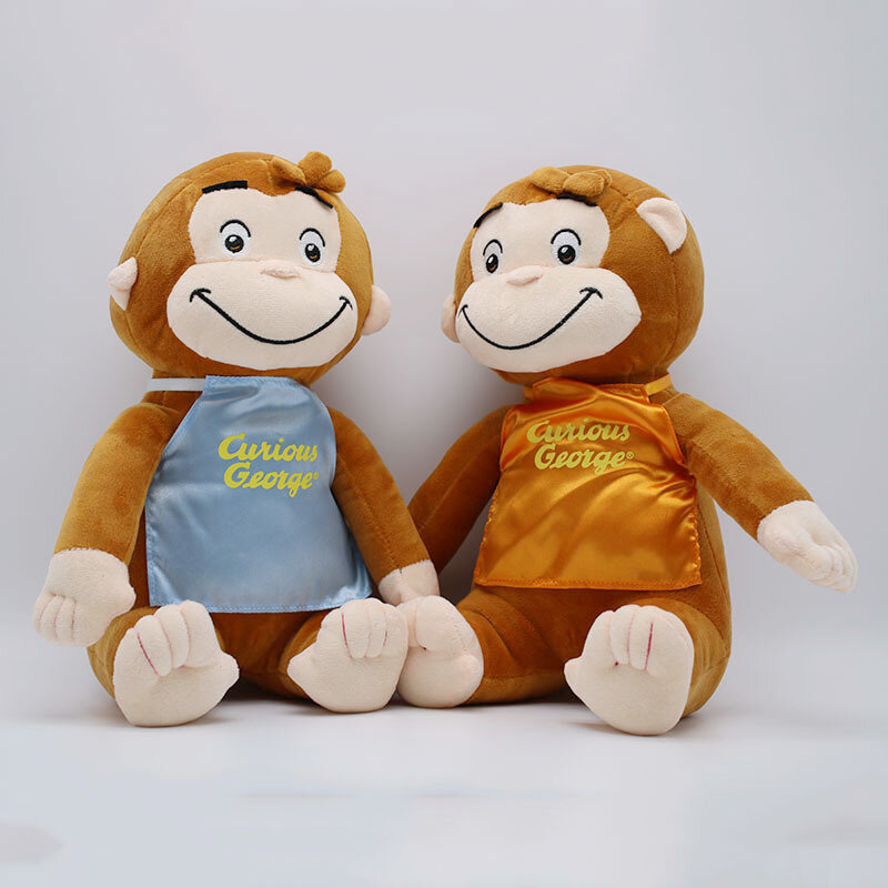 Curious George-Mono de peluche Kawaii, juguetes para niños, 30cm