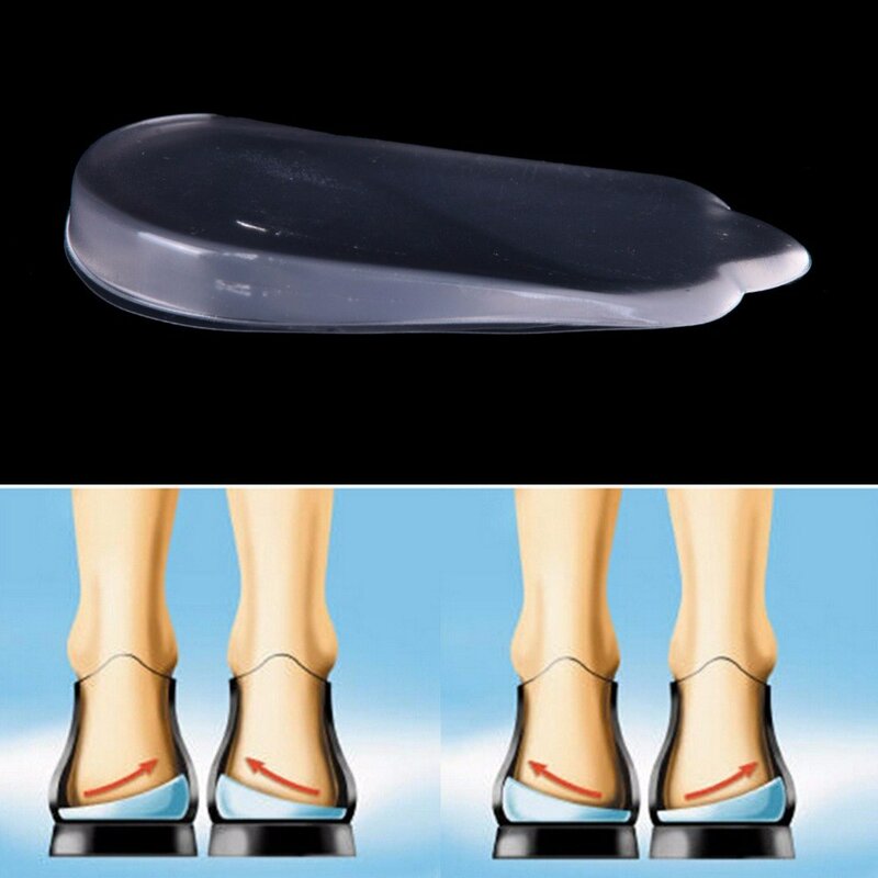 Palmilhas ortopédicas corretora de pernas em silicone, 2 peças, ortopédicas, tipo o, almofada para os pés, cuidados com os pés