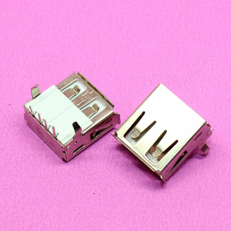 YuXi-conector USB hembra 2,0, toma de corriente, datos, blanco, para ordenador