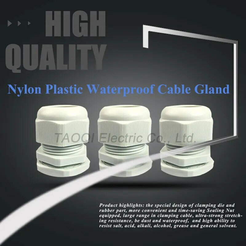 1 peça m18 ip68 impermeável conector de glândula de cabo de plástico de náilon para 5-10mm de alta qualidade