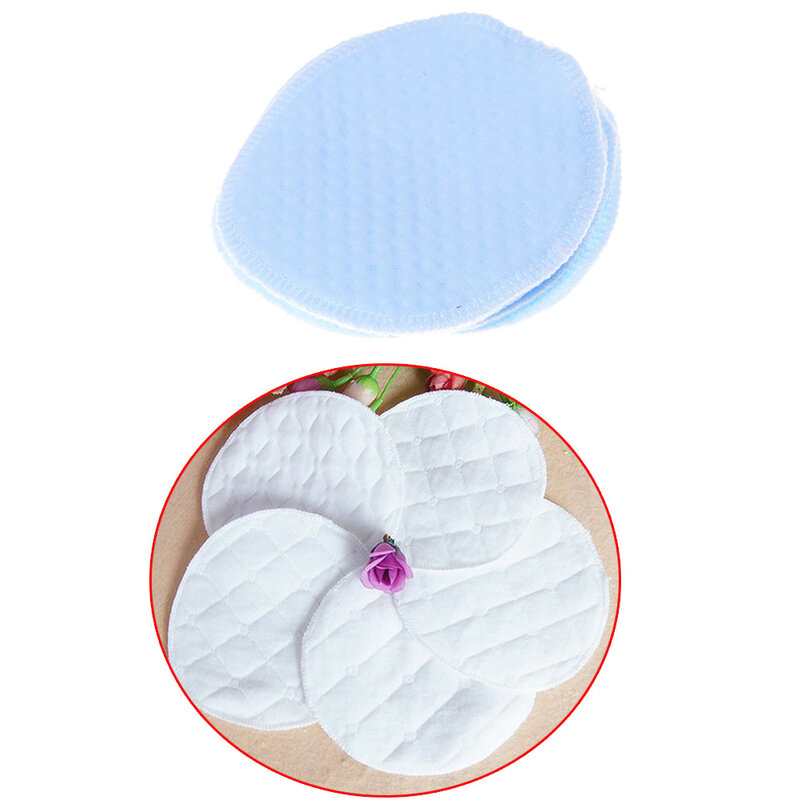 6Pcs Reusable Washable Soft Cotton Absorbent Mom Mother Baby Breast Feeding Nursing Pads Bra Inserts Supplies Random color