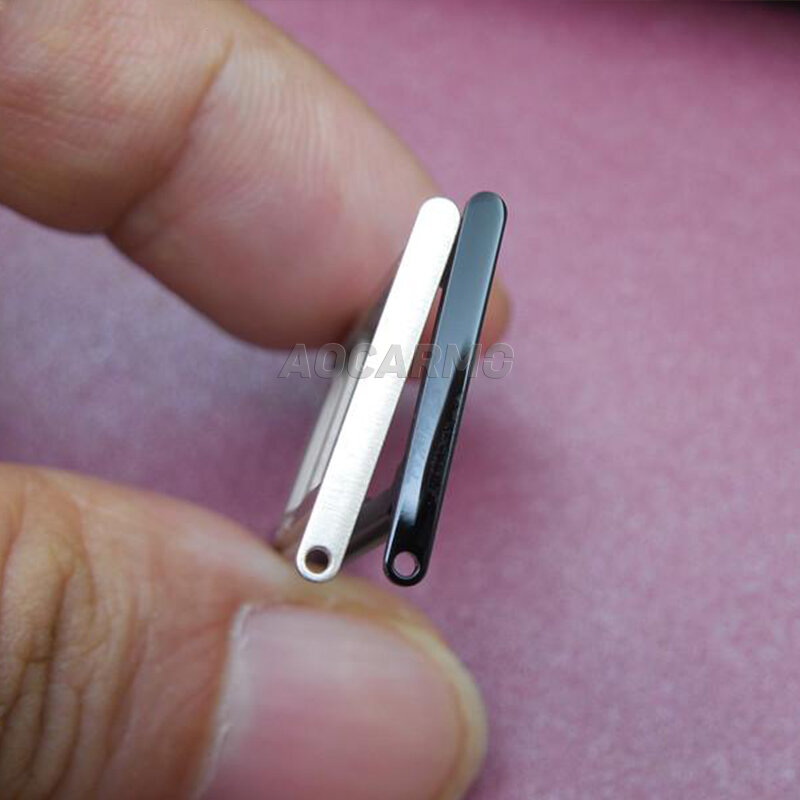 Aocarmo Hitam/Perak/Emas SD MicroSD Pemegang NANO SIM Kartu Tray Slot untuk HUAWEI Mate 10 Bagian Pengganti